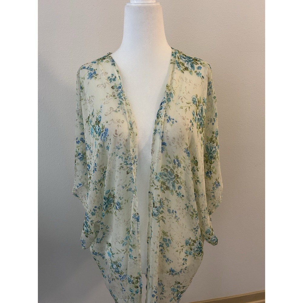 Y2K Living Doll Floral Sheer Kimono Cardigan Boho Fairy Dainty Feminine Festival